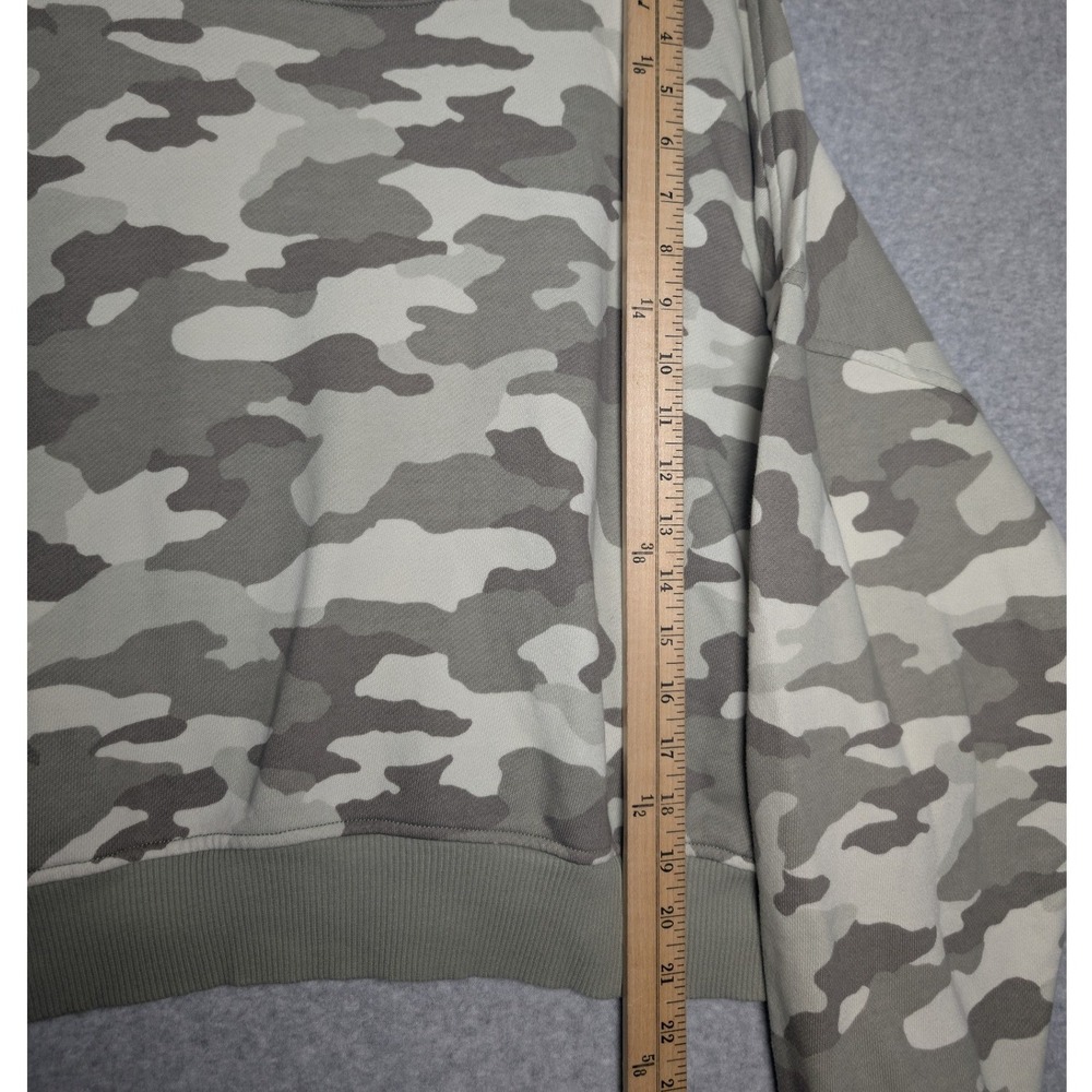 Aerie Womens Camo Cropped Crewneck Sweatshirt Medium Athleisure Loungewear - Picture 10 of 11